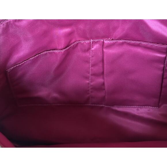 Coach Poppy Signature Sateen Tote Gray Silver Metallic Shoulder Bag Purse Large - Picture 9 of 12